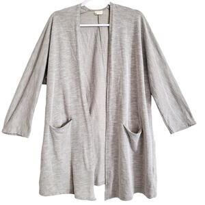 DONNI Anthropologie Light Grey Ribbed Knit
Open Cardigan Women’s TU L/One Size